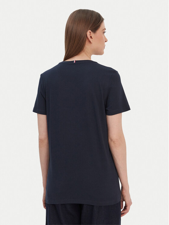 Tommy Hilfiger Tommy Hilfiger Póló Heritage Graphic Tee WW0WW24967 Sötétkék Regular Fit