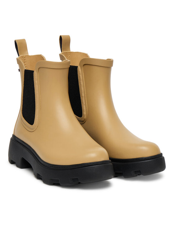 Tommy Hilfiger Gumijasti škornji Tommy Hilfiger Rubber Flag Cleated FW0FW08637 Rjava