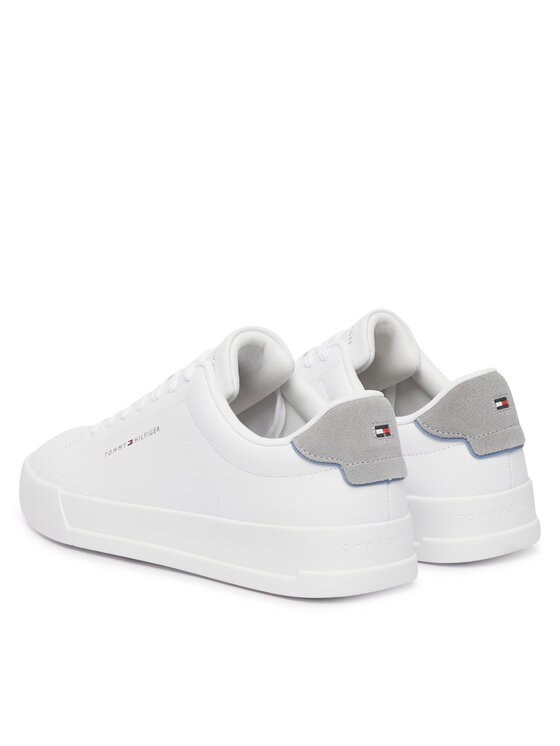 Tommy Hilfiger Laisvalaikio batai Tommy Hilfiger Th Court Core Ess Leather FM0FM05367 Balta