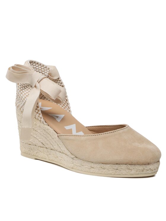 Manebi Еспадрильї Manebi Low Wedge Espadrilles M 1.1 WL Бежевий
