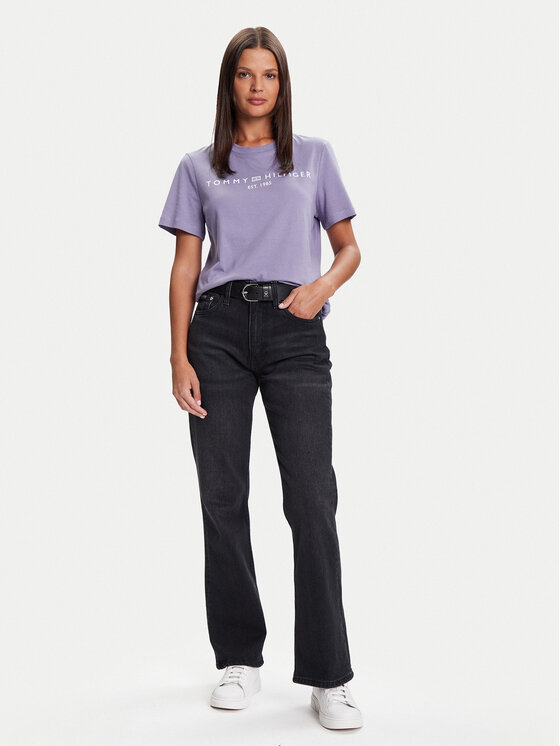 Tommy Hilfiger Tommy Hilfiger Camiseta WW0WW40276 Violeta Regular Fit