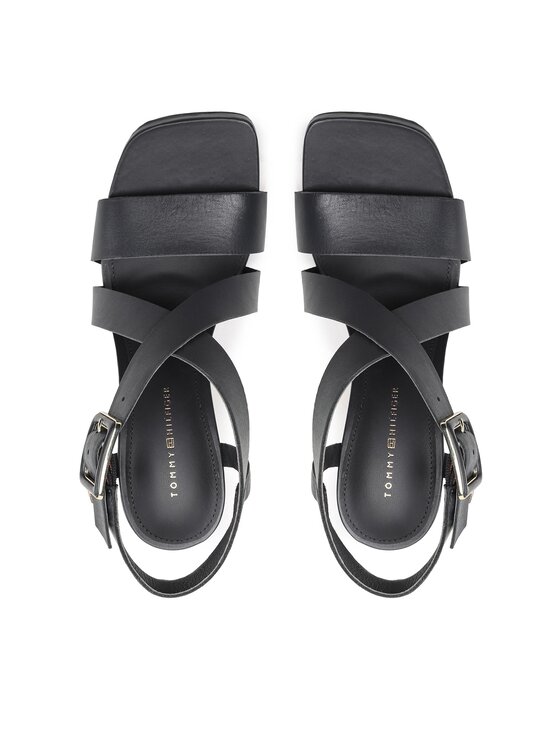 Tommy Hilfiger Sandały Tommy Hilfiger Hardware Block High Heel FW0FW07016 Granatowy