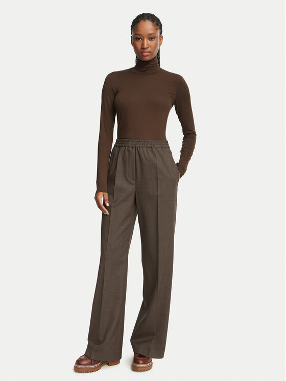 Weekend Max Mara Weekend Max Mara Jersey de cuello alto Multif 2625946012 Marrón oscuro Regular Fit