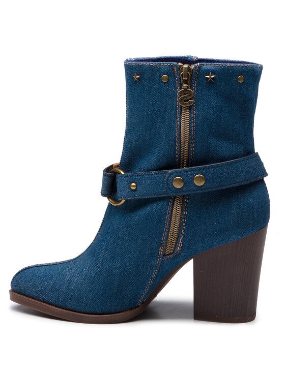 Desigual Botki Desigual Shoes Folk Exotic Denim 18WSTD02 Granatowy