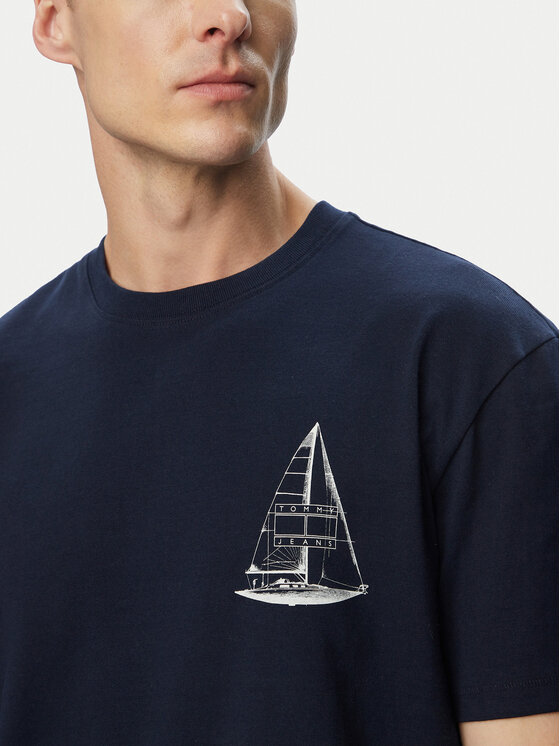 Tommy Jeans Tommy Jeans Camiseta Sailboat DM0DM23184 Azul marino Regular Fit
