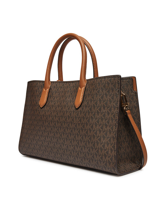 MICHAEL Michael Kors Soma MICHAEL Michael Kors Scarlett Medium Signature Logo Satchel 30F4GETS2B Brūns