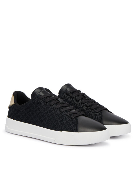 Tommy Hilfiger Sneakers Tommy Hilfiger Th Court Lth Mix Monogram FM0FM06082 Negru