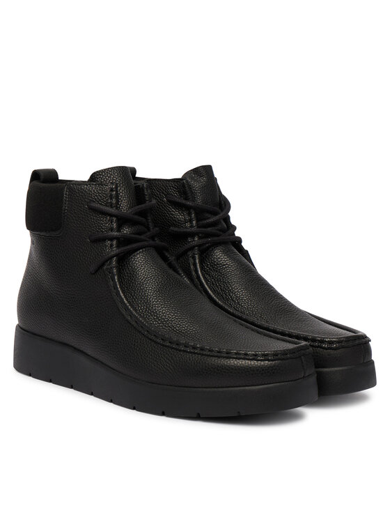 Calvin Klein Šnurovacia obuv Calvin Klein Hybrid City Lug Mid Boot F Lth HM0HM02260 Čierna