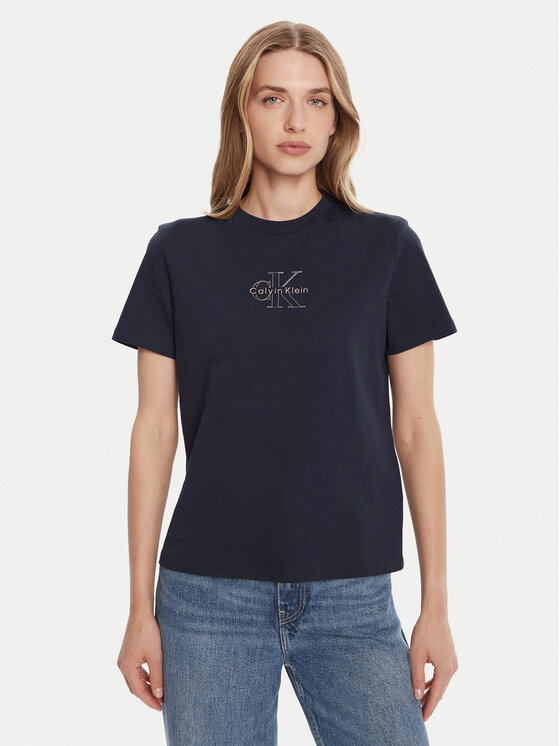 Calvin Klein Jeans Calvin Klein Jeans Camiseta Classic Monologo LV047D873G Azul marino Regular Fit