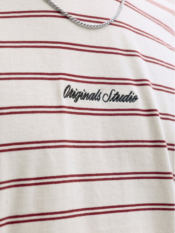 Jack & Jones Jack & Jones Camiseta Norrebro Stripe 12291021 Écru Regular Fit