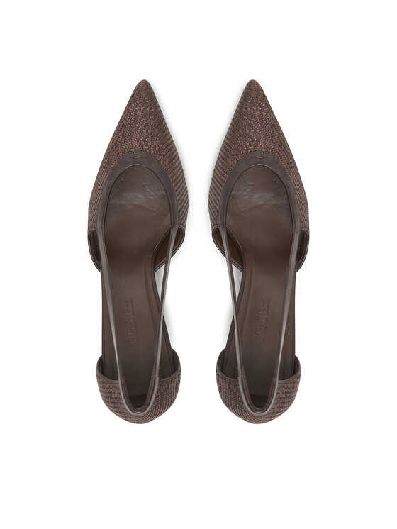 Max Mara Pantofi cu toc subțire Max Mara Strawpump 2514521312600 Maro