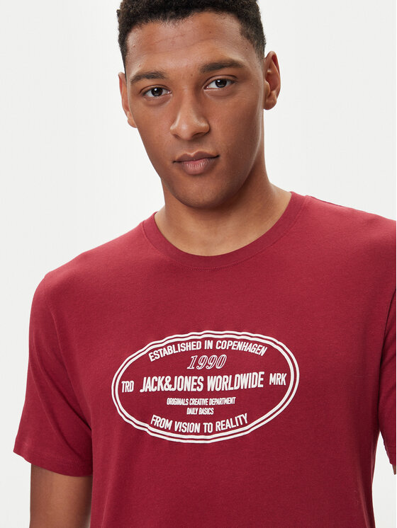 Jack & Jones Jack & Jones Póló York 12283800 Piros Relaxed Fit