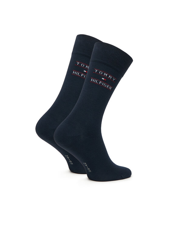 Tommy Hilfiger Dlouhé ponožky Tommy Hilfiger 701241158 Tmavomodrá