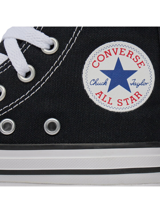 Converse Plátenky Converse Chuck Taylor All Star Lift Platform High Top Little Kids 372859C Čierna