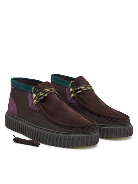 Clarks Poltopánky Clarks Torhill Hi GTX GORE-TEX 26327980 Hnedá