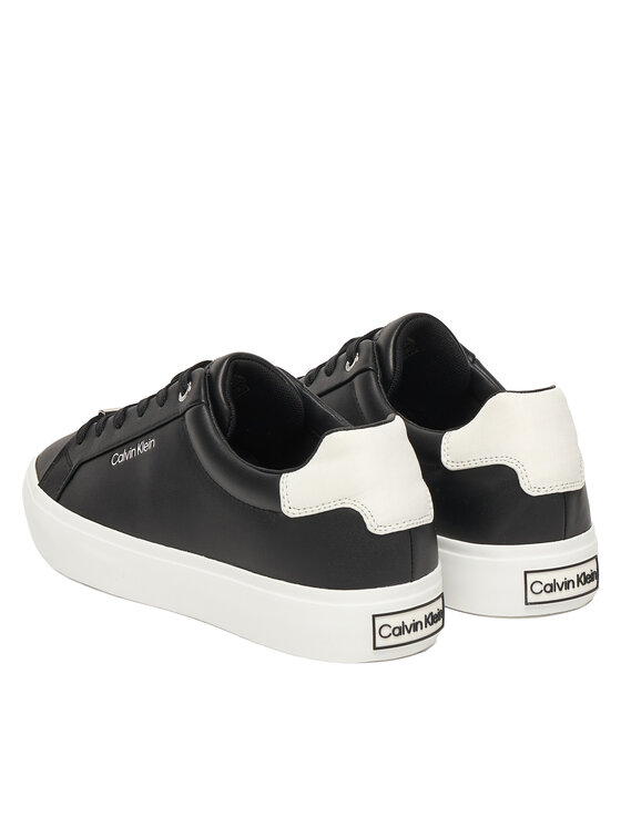 Calvin Klein Laisvalaikio batai Calvin Klein Vulc Lace Up Lth/Moire Bt HW0HW02747 Juoda