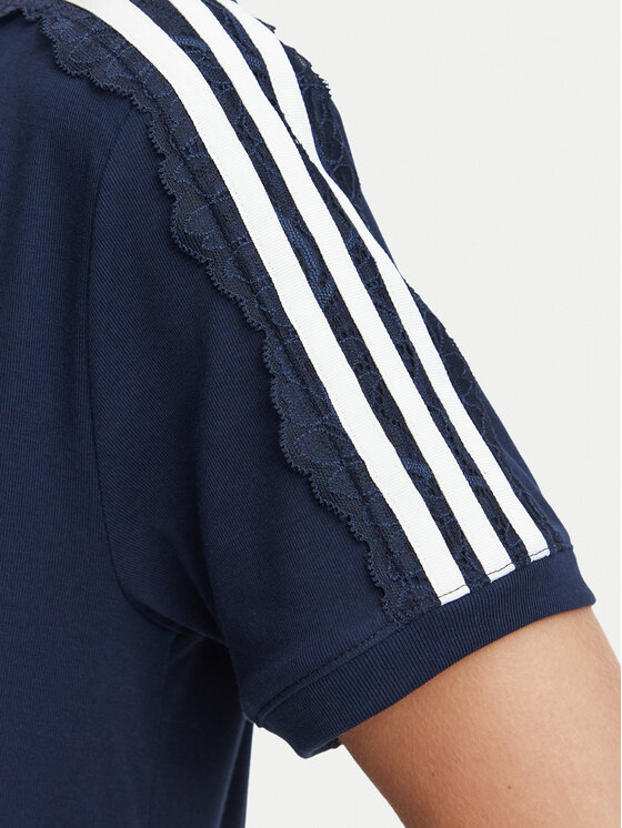 adidas adidas T-shirt Lace 3 Stripes LG4264 Tamnoplava Regular Fit