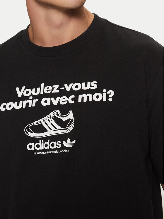 adidas adidas Футболка Graphic Tee JC8366 Чорний Regular Fit