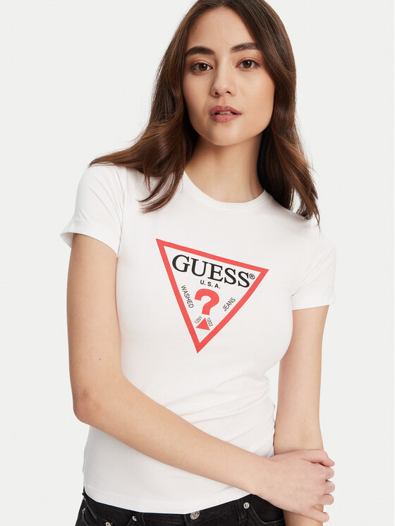 Guess Jeans Guess Jeans Футболка W4YI04 J1314 Білий Regular Fit