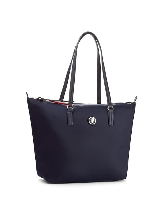 Tommy Hilfiger Дамска чанта Tommy Hilfiger Poppy Tote AW0AW04302 Тъмносин