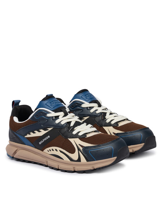 Tommy Hilfiger Superge Tommy Hilfiger Outdoor Sneaker Tech Mix FM0FM05843 Rjava
