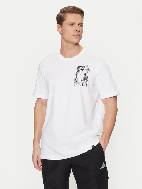 adidas adidas Футболка Messi Icon Graphic JJ1414 Білий Regular Fit