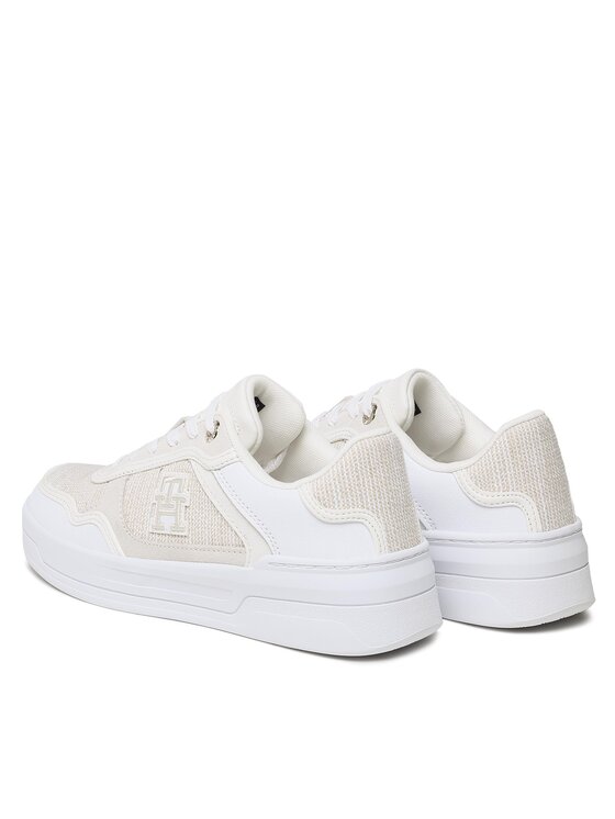 Tommy Hilfiger Sneakers Tommy Hilfiger Th Woven Basket Sneaker FW0FW07289 Bianco