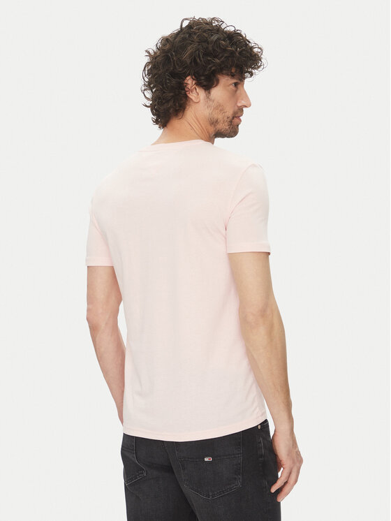 Tommy Jeans Tommy Jeans Majica DM0DM20363 Roza Slim Fit