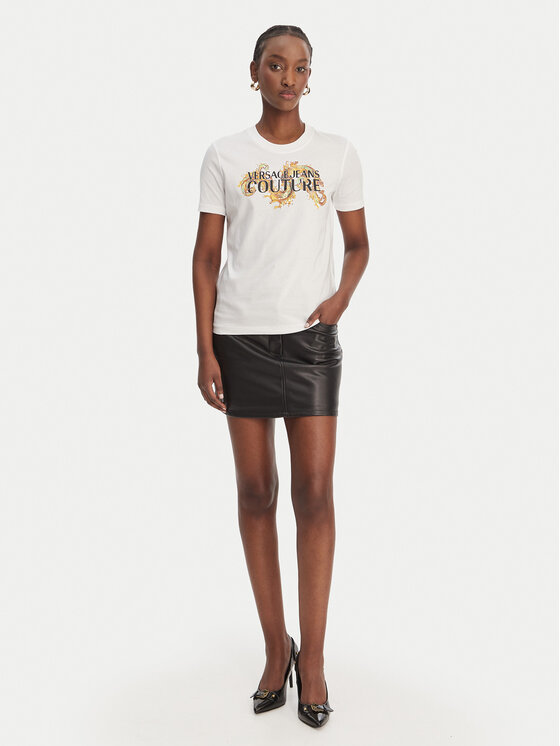 Versace Jeans Couture Versace Jeans Couture Camiseta 80HAHE02 CJ00E Blanco Regular Fit