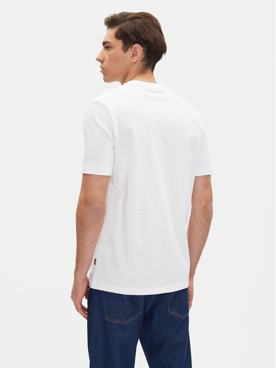 BOSS BOSS Majica Logo Space 50539186 Bela Regular Fit