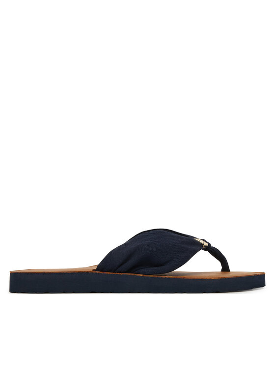 Tommy Hilfiger Japonke Tommy Hilfiger Th Ltr Footbed Summer Sandal FW0FW09194 Mornarsko modra