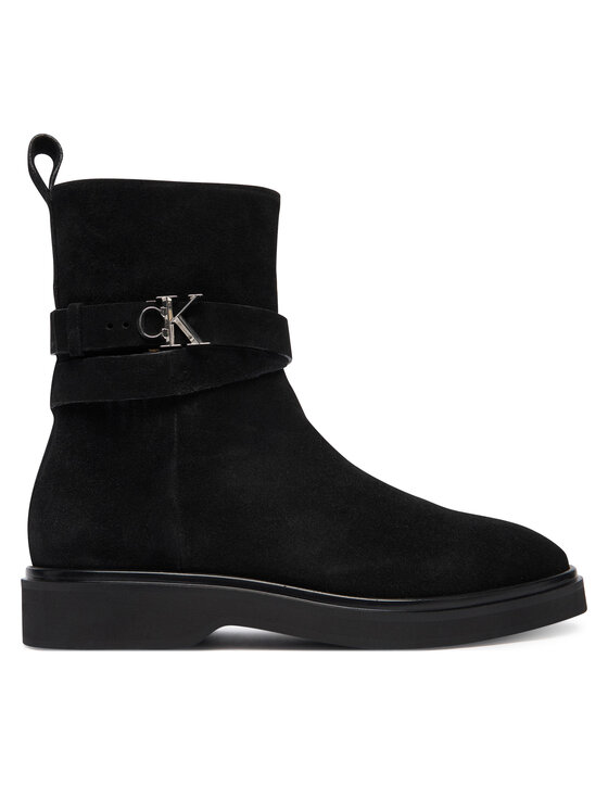 Calvin Klein Botines Calvin Klein Ankle Boot W/ Metal Logo Sue HW0HW02664 Negro