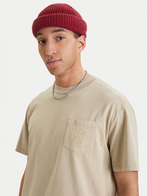 Quiksilver Quiksilver Camiseta Oxni EQYKT04413 Beis Comfort Fit