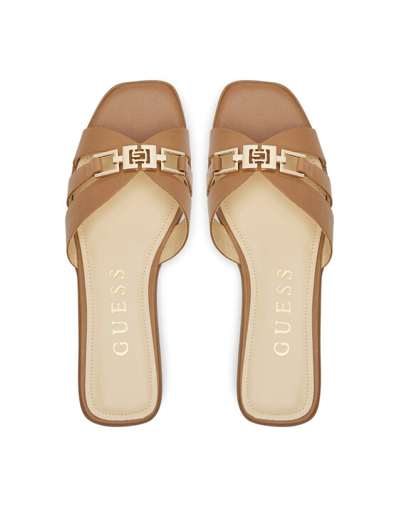 Guess Шльопанці Guess FLJRLL LEA19 Коричневий
