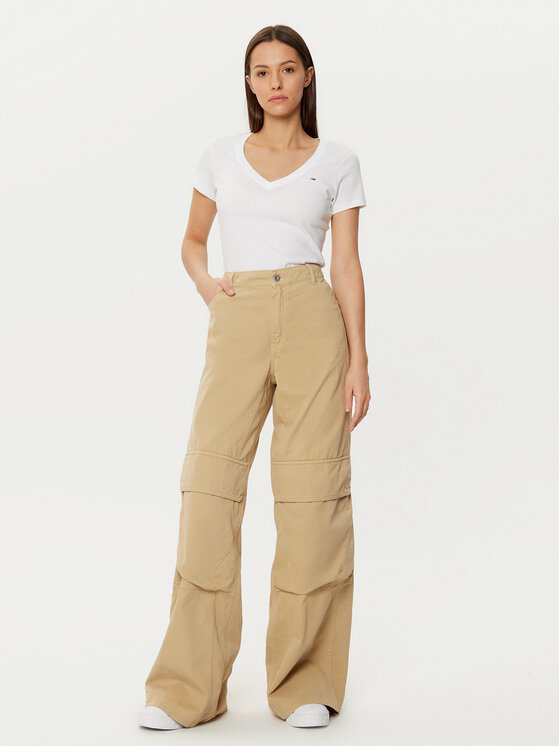 Tommy Jeans Tommy Jeans Marškinėliai DW0DW20458 Balta Slim Fit