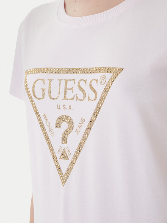 Guess Guess Футболка W4RI69 J1314 Рожевий Regular Fit