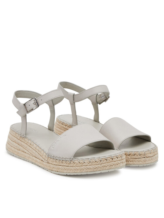 Calvin Klein Alpargatas Calvin Klein Wedge Rope Sandal Lth HW0HW02546 Blanco