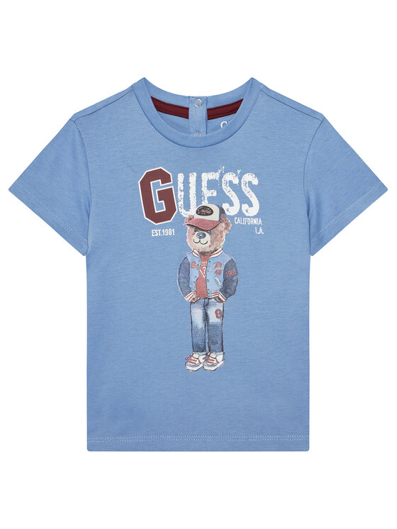 Guess Guess Marškinėliai N5YI22 K8HM4 Mėlyna Regular Fit