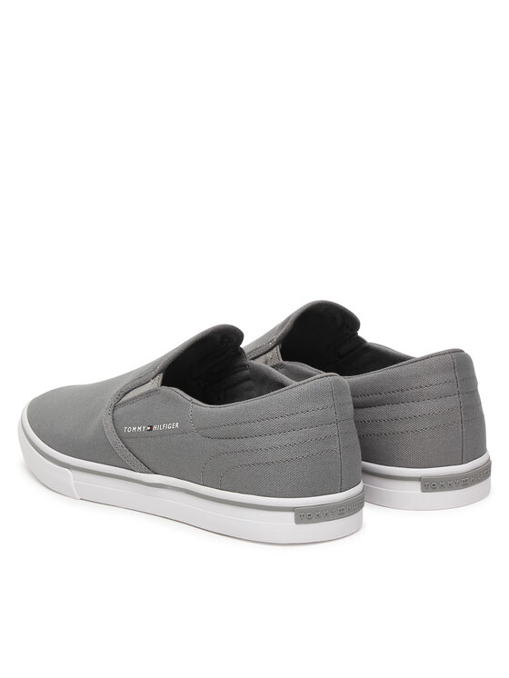Tommy Hilfiger Tenisice Tommy Hilfiger Vulc Core Slip On FM0FM05689 Siva
