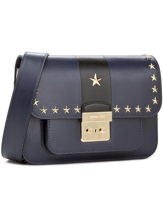 Michael Kors Ročna torba Michael Kors Sloan Editor 30F7GS9L3Y Mornarsko modra
