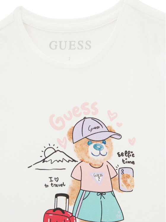 Guess Guess Футболка K6GI18 K6YW4 Білий Regular Fit