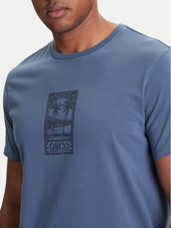 Guess Guess Футболка M5YI67 KBW41 Голубий Regular Fit