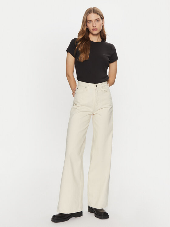 Calvin Klein Calvin Klein Marškinėliai K20K208049 Juoda Slim Fit