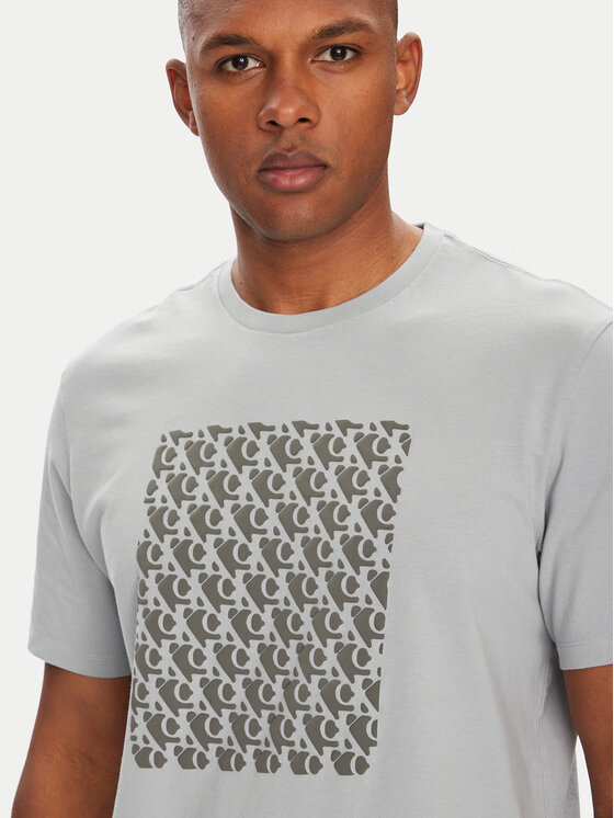 Calvin Klein Jeans Calvin Klein Jeans T-shirt Macro Aop LV04RC841G Grigio Regular Fit