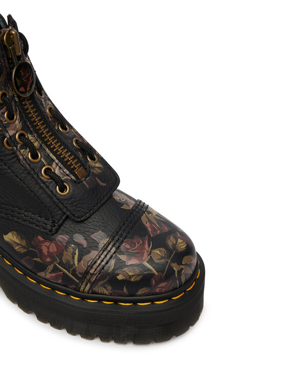Dr. Martens Bakancs Dr. Martens Sinclair Decayed Roses Tumbled Nappa  DM32050001 Fekete