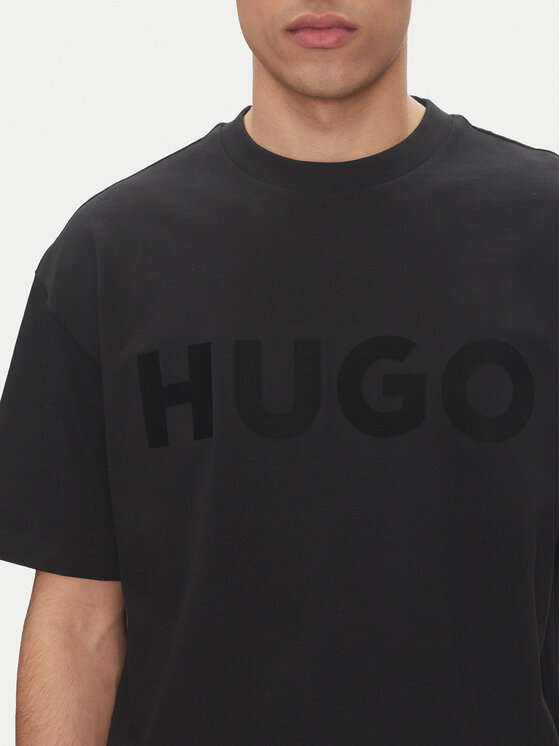HUGO HUGO Футболка Dinkee 50525765 Чорний Oversize