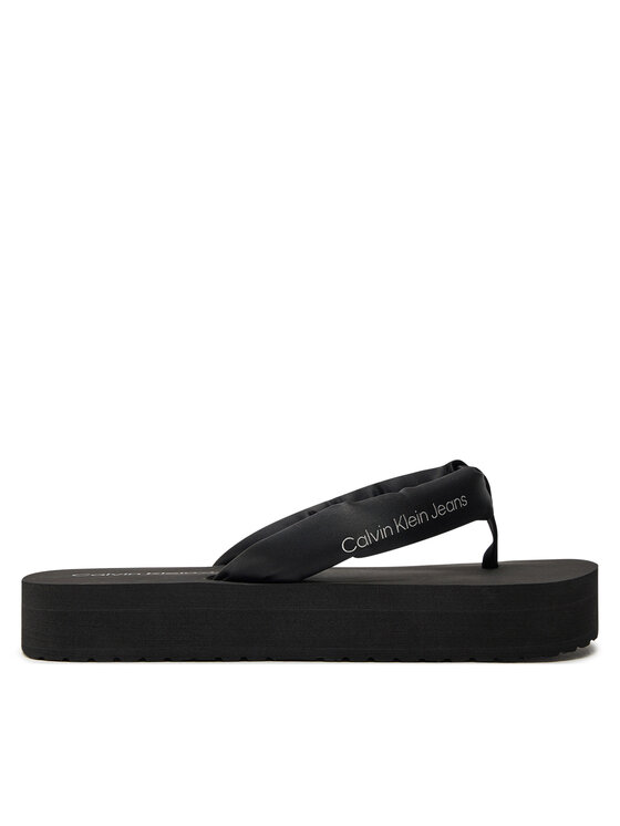 Calvin Klein Jeans Джапанки Calvin Klein Jeans Beach Sandal Flatform Padded Ny YW0YW01400 Черен