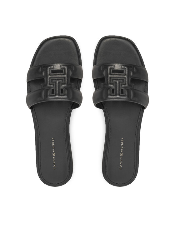Tommy Hilfiger Chanclas Tommy Hilfiger Th Logo Strap Mule FW0FW08671 Negro