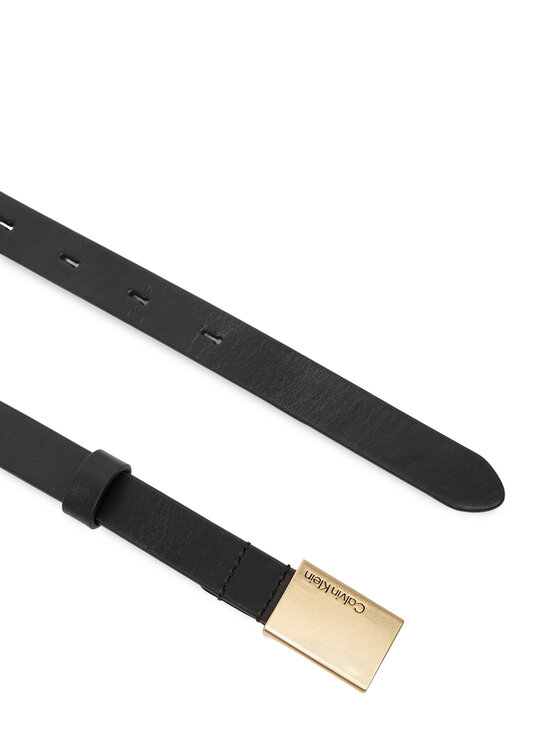 Calvin Klein Pas Calvin Klein Titlecase Plaque Belt 20Mm LV04F7089G Črna