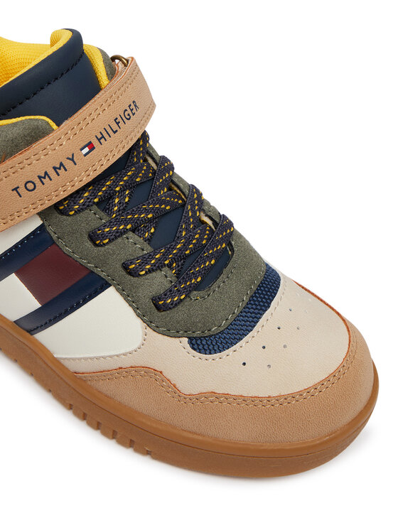 Tommy Hilfiger Sneakersy Tommy Hilfiger High Top Lace-Up/Velcro Sneaker T1X9-35229-1269 S Kolorowy